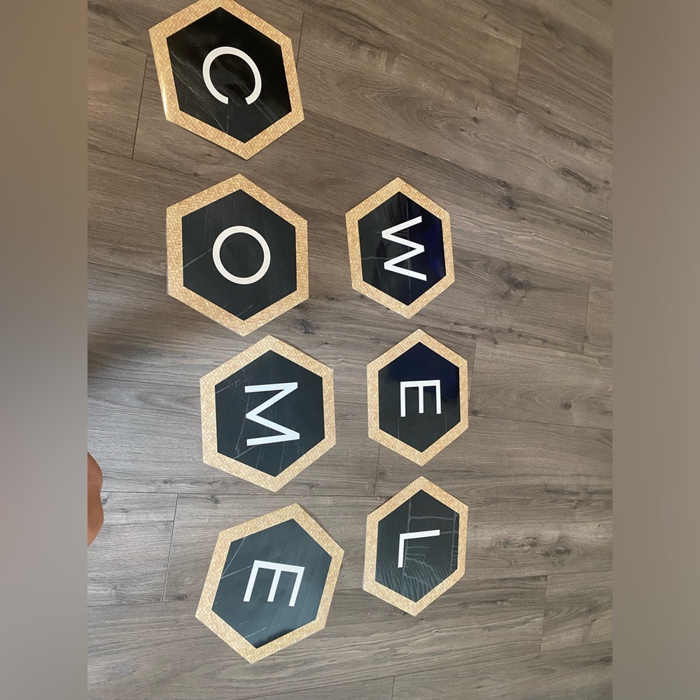 School girl style simply boho welcome sign